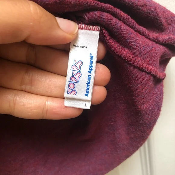 American Apparel L Women's Burgundy Tank Top with Anatomic Heart Design - Picture 5 of 6